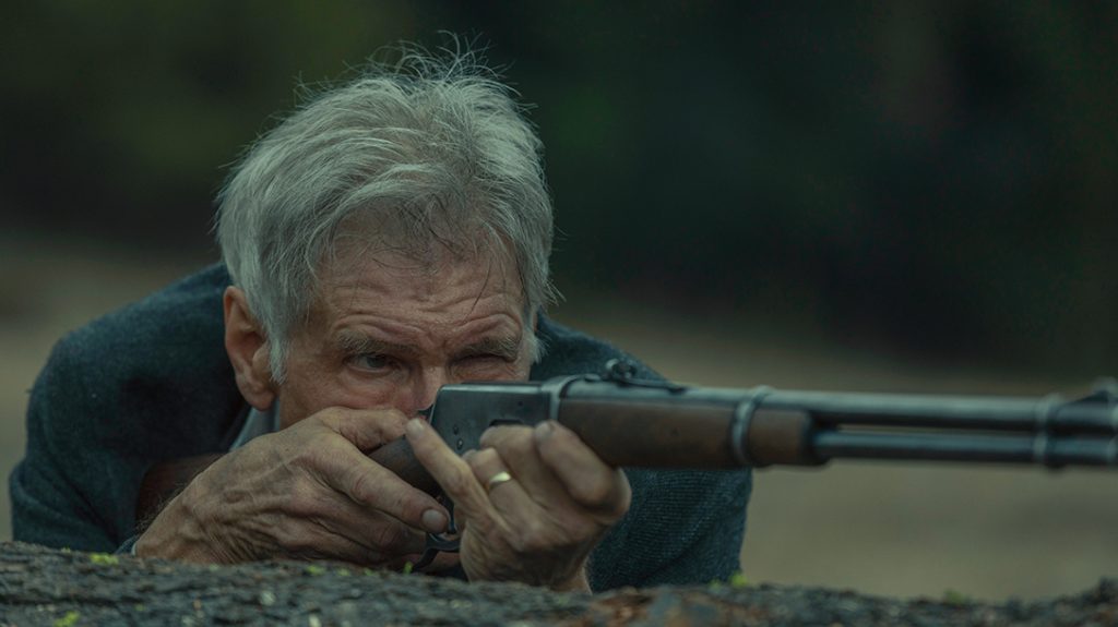 Harrison Ford as Jacob Dutton is outgunned in 1923 with his iconic Winchester Model 1894. While ideal for hunting, it isn't as good in a gun fight. 