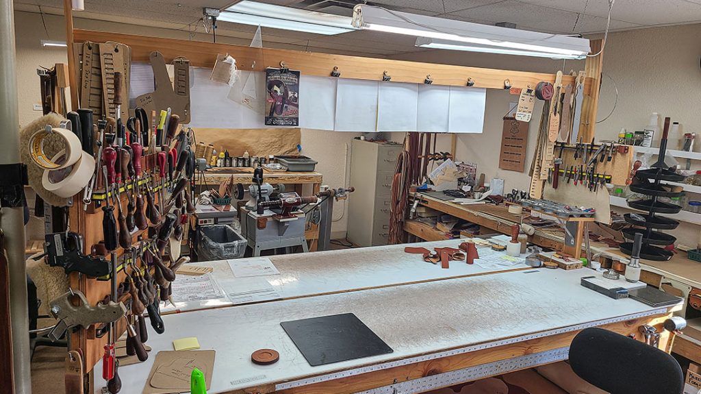 Today, the Bianchi heritage is carried on at Frontier Leather, where John continues to make worldclass holsters for discriminating collectors from all around the world.