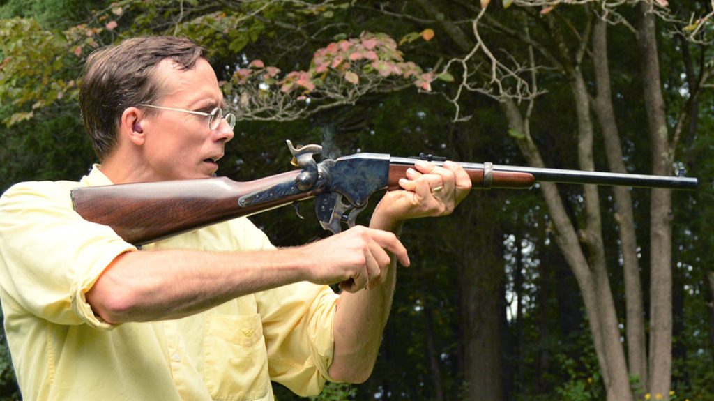 The Spencer carbine required the hammer to be cocked in a separate motion for each shot. This gave it a slower rate of fire than the Henry and later 1866 Winchester. But the Spencer packed a much heavier punch compared to the .44 Henry rimfire cartridge.