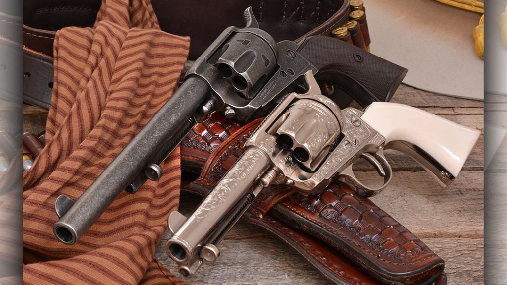 Pietta makes unattractive guns and beautiful guns like the Great Western II. As shown by comparing the &ldquo;Last Stand&rdquo; with this factory custom, Italian hand-engraved example using the black powder frame.