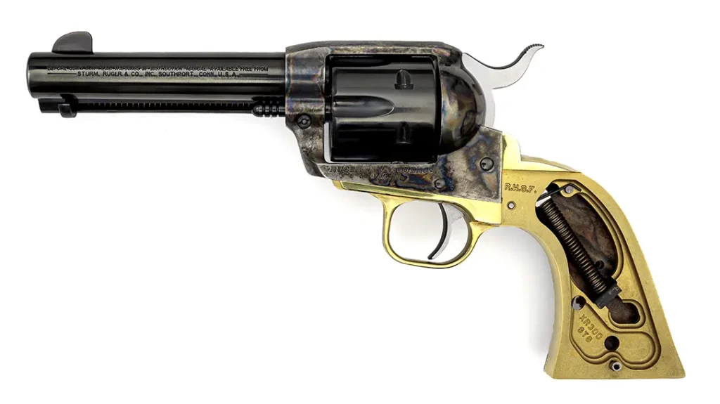 Ruger Vaquero on an R.W. Grip Frame. 