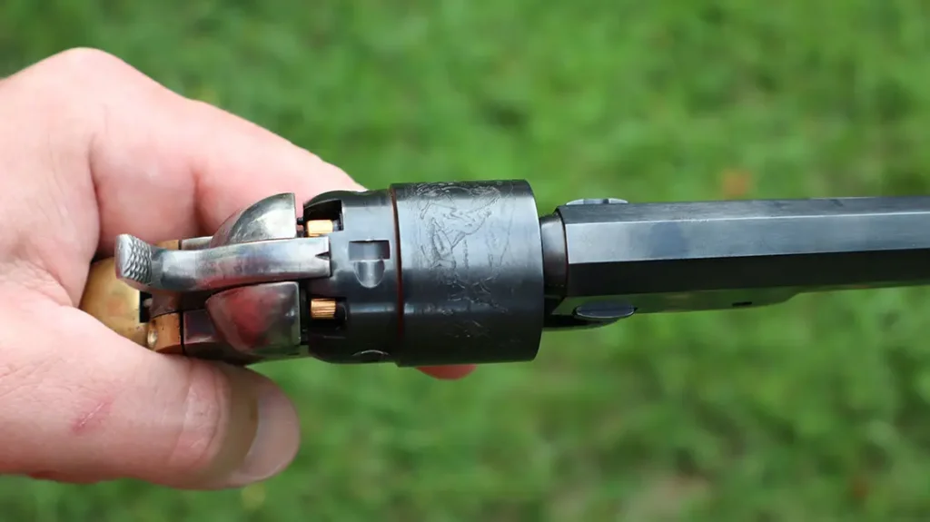 The Colt 1862 Pocket Navy notch.